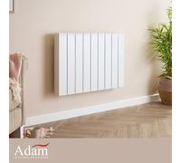 Adam Fires & Fireplaces Samson 2000W Dual Heating Electric Radiator in White with Smart WiFi Control Adam Fires & Fireplaces White