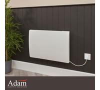 Adam Fires & Fireplaces Solis 1500W Ceramic Core Electric Radiator in White Adam Fires & Fireplaces White