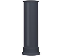 Adam Fires & Fireplaces Straight Decorative Stove Pipe in Charcoal Grey Adam Fires & Fireplaces Grey