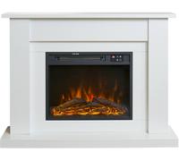 Adam Fires & Fireplaces Sureflame Banbury Electric Fireplace Suite in White, 43 Inch in White Adam Fires & Fireplaces White