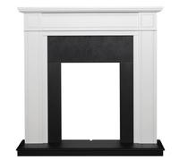 Adam Georgian Fireplace In Pure White & Black, 39 Inch