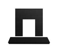 Adam Granite Stone Back Panel & Hearth in Black, 54 Inch