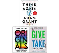 Adam Grant Collection 3 Books Set (Originals, Give and Take, Think Again)