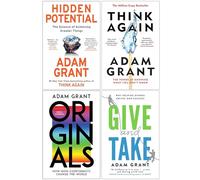 Adam Grant Collection 4 Books Set (Hidden Potential, Think Again, Originals, Give and Take)