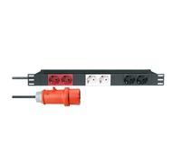 Adam Hall 19 EU 3 Circuit 6 Socket Power Strip
