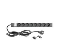 Adam Hall 19 EU Power Strip 8 Sockets