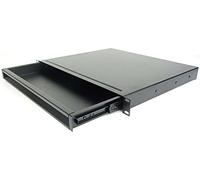 Adam Hall 19" Parts 874 E 01 A - ERGO 19" Aluminium Rack Drawer 1 HE | Black; 1U; 19"; Aluminium