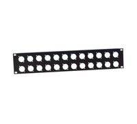 Adam Hall 19 U Shaped Rack Panel With 24 D Type XLR Holes 2U
