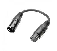 Adam Hall 3 STAR 5-Pin DMX to 3-Pin XLR (F) Adapter Cable 0.2m