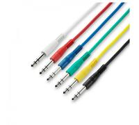 Adam Hall 3 STAR Balanced Set of 6 1/4" Jack TRS Patch Cables 60cm