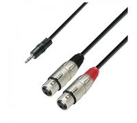 Adam Hall 3 STAR Balanced TRS 3.5mm Mini Jack to Twin XLR (F) Splitter Cable 1m