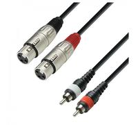 Adam Hall 3 STAR RCA to Twin XLR (F) Cable 3m