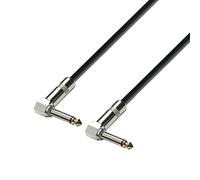 Adam Hall 3 Star Series 0.3m 6.3mm Angled Jack Mono to 6.3mm Angled Jack Mono Instrument Cable