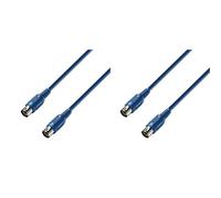 Adam Hall 3 Star Series 0.75m MIDI Cable - Blue (Pack of 2)