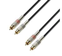Adam Hall 3 Star Series 1m 2x RCA Male to 2x RCA Male Audio Cable