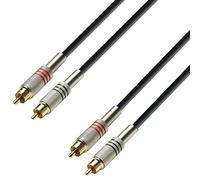 Adam Hall 3 Star Series 3m 2x RCA Male to 2x RCA Male Audio Cable