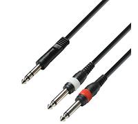 Adam Hall 3 Star Series 3m 6.3mm Jack Stereo to 2x 6.3 Jack Mono Audio Cable
