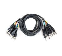 Adam Hall 3 Star Series 3m 8x XLR Female to 8x 6.3mm Jack Stereo Multicore Cable - Red