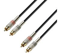 Adam Hall 3 Star Series 6m 2x RCA Male to 2x RCA Male Audio Cable
