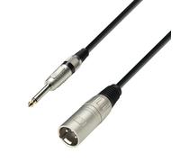 Adam Hall 3 Star Series 6m XLR Male to 6.3mm Jack Mono Microphone Cable