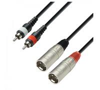 Adam Hall 3 STAR Twin XLR (M) to RCA Cable 1m