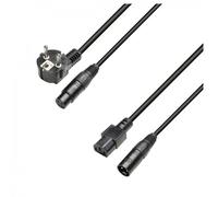 Adam Hall 3 STAR XLR (M) and IEC to Schuko Hybrid Cable 5m