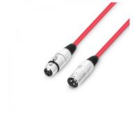 Adam Hall Cables 3 STAR MMF 0050 RED Microphone Cable XLR Female to XLR Male 0.5 m Red