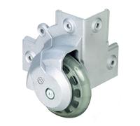 Adam Hall 37501 Surface Mount Corner Castor with Soft 75 mm Wheel
