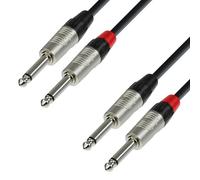 Adam Hall 4 Star Series 1.5m Rean 2x 6.3mm Jack Mono to 2x 6.3mm Jack Mono Audio Cable