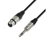 Adam Hall 4 Star Series 1.5m Rean XLR Female to 6.3mm Jack Stereo Microphone Cable