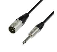 Adam Hall 4 Star Series 3m Rean XLR Male to 6.3mm Jack Mono Microphone Cable