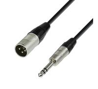 Adam Hall 4 Star Series 6m Rean XLR Male to 6.3mm Jack Stereo Microphone Cable