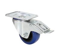LD Systems 372091 Swivel Castor 80mm with Blue Wheel and Brake