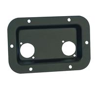 Adam Hall 8708BLK Mounting Plate 2x Plain XLR