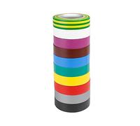 Adam Hall Accessories 580813 RNB 10 - Insulating Tape 0.13 x 15 mm x 10 m Set of 10 Colors