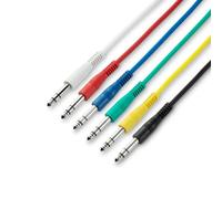 Adam Hall 3 STAR Balanced Set of 6 1/4" Jack TRS Patch Cables 60cm