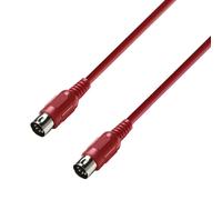 Adam Hall Cables 3 STAR MIDI 0150 RED, Cable 1.5 m-Male-DIN 5-P 250106-0006