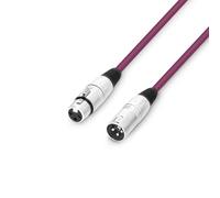 Adam Hall cables 3 Star MMF 0100 PUR Microphone Cable XLR Female to XLR Male 1 m Purple