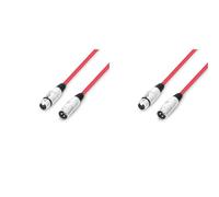 Adam Hall Cables 3 Star MMF 0100 Red Microphone Cable XLR Female to XLR Male 1 m Red (Pack of 2)