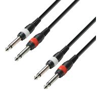 Adam Hall Cables 3 STAR TPP 0300 - Twin Cable 2 x Jack TS to 2 x Jack TS | 3 m