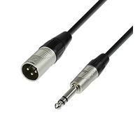 Adam Hall 4 Star Series 3m Rean XLR Male to 6.3mm Jack Stereo Microphone Cable
