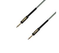 Adam Hall Cables 4 STAR IPP 0300 GRN Instrument Cable | Nylon jacket Adam Hall Jack TS | 3 m