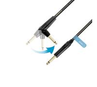 Adam Hall Cables 5 STAR IPPR FLIPJACK instrument cable 6 m, adjustable TS jack plug straight/90°, gold-plated contacts, Neutrik TS plug