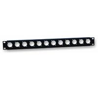 ADAM HALL HARDWARE - 19" Rack Panel with 12 XLR Holes & Tie Bar - 1U