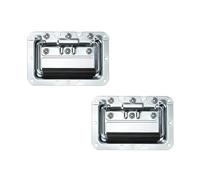 Adam Hall Hardware 34082 M2 AH - 2x retractable steel handle in recessed tray, depth 8 mm