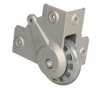 Adam Hall Hardware 37451 S - Recessed Corner Castor with soft Wheel 75 mm