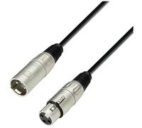 Adam Hall K3MMF0050 XLR Cable 3-pin plug to socket Black 0.5 m