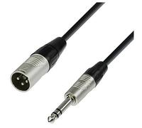 Adam Hall K4BMV0300 XLR Cable 3m Black 3-pin XLR to 6.3mm stereo j...