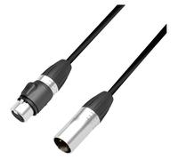 Adam Hall K4DGH0500IP65 4 STAR DGH DMX XLR Cable Black 5m 5-pin Pl...