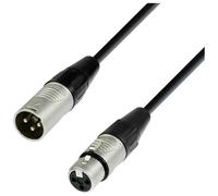 Adam Hall K4DMF0100 4 STAR DMX XLR Cable Black 1 m 3-pin plug to 3...